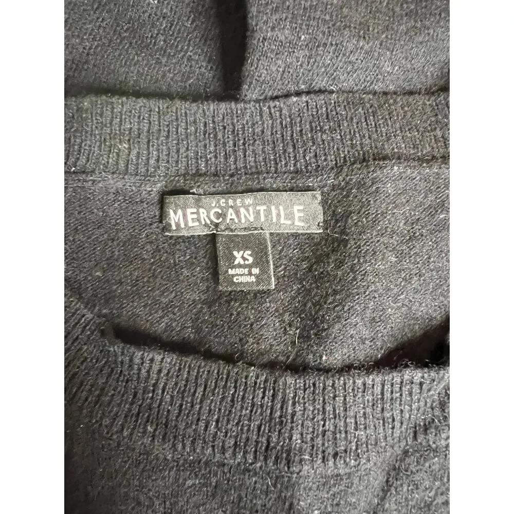 J. Crew Mercantile Black Crew Neck Sweater XS